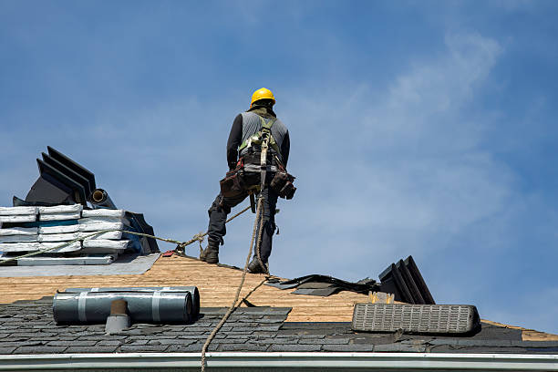 Professional Gutter Installation technician working in Long Grove, IA